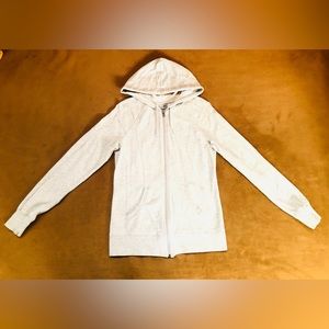 Champion Middleweight Tshirt Full Zip Pocketed Hoodie 96% Cotton 4% Spndx Grey M